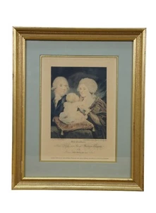 Antique Auquatint Engraving Prince Serge Gagarin Princess Barbara Son Nicholas - Picture 1 of 12