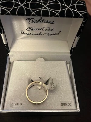 🔥Juego de canales Traditions anillo de cristal de Swarovski para hombre. Talla 9. Nuevo. Foto 1 de 4