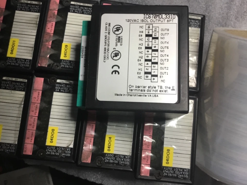 GE Fanuc IC670MDL331D 24V POS/NEG 8PT Out Module IC670MDL331-D General Electric - Image 1 of 2
