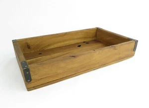Tablett Holztablett massiv aus dicken, altem Holz Antik-Mittelalter-Stil Retro - Bild 1 von 5