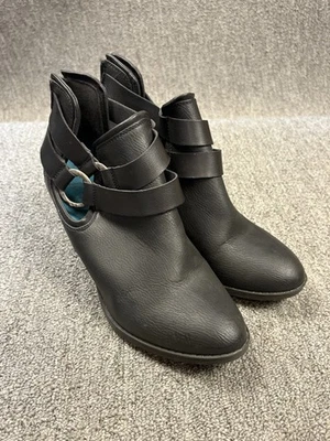 Zapatos Blowfish para mujer talla 9 negros botines al tobillo con correa tacones veganos informales Foto 1 de 4