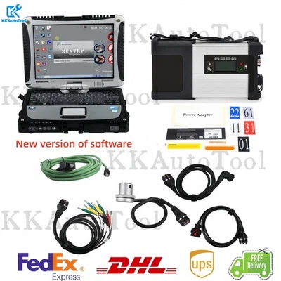 Conexión SD MB Star C5 para soporte de diagnóstico de camión/coche Benz Doip/WIFI con CF19 Foto 1 de 4