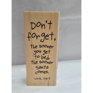 Inkadinkado Don't Forget Santa Comes Rubber Stamp Christmas Crafting - Picture 1 of 4