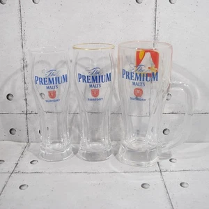 [limited to japan] Suntory The Premium Malts Beer Mug(mt FUJI) +Glass Set of 3 - Picture 1 of 5