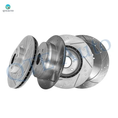 Rotores de freno ranurados perforados delanteros 300 mm-traseros 305 mm 4 piezas para Honda CR-V 2005 2006 Foto 1 de 4