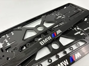 2x CARBON für BMW M Kennzeichenumrandung Halter Rahmen - Bild 1 von 9