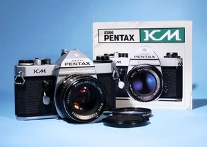 Pentax KM SLR 35mm Film Camera SMC 55mm f/1.8 Lens * New Seals & Near Mint - Picture 1 of 9