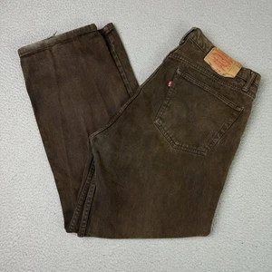 Vintage Levis 501 Jeans Herren 44X30 Braun Akt 40X30 Baumwolle Knopf Denim Hergestellt in den USA - Bild 1 von 23
