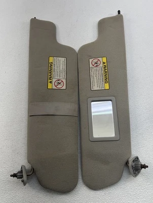 97-99 Ford F-150 Expedition Sun Visor Set Driver + Passenger OEM Light Gray - Image 1 of 4