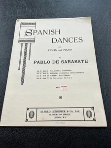 PABLO DE SARASATE - Spanish Dances - Score - Violin and Piano - Lengnick - Picture 1 of 1