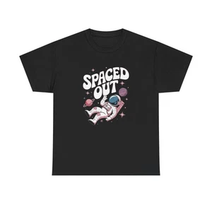 Spaced Out Graphic T Shirt Unisex Heavy Cotton Tee - Picture 1 of 5