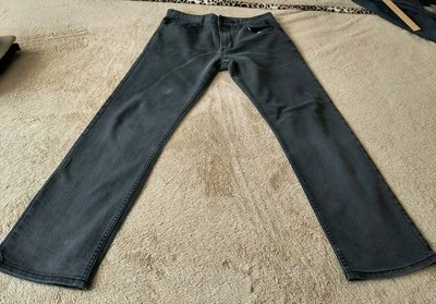 Мужские прямые джинсы Axist свободного покроя черные стандартные 34x32 (31) ЧИТАЙТЕ - Изображение 1 из 4