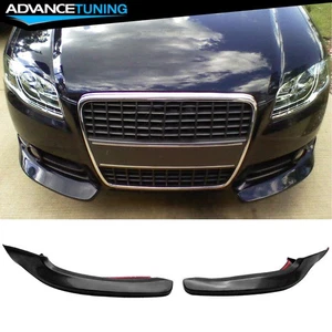 Fits 06-08 Audi A4 B7 Euro Style Front Bumper Lip Splitters Winglets Canards PU - Picture 1 of 6