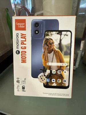 Motorola Moto G Play 2024 XT2413-2 Blue 64GB Consumer Cellular New Inbox Sealed - Image 1 of 4