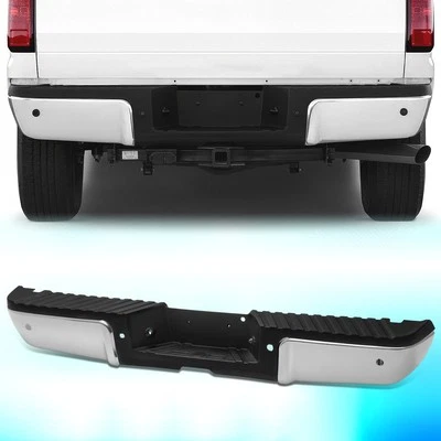 Parachoques trasero para Ford F250 F350 Super Duty 2008-2016 con orificios de sensor cromados Foto 1 de 4