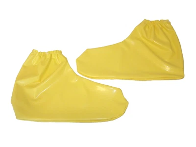 Chaussons en caoutchouc latex ABDL 0,25 mm jaune jeu de rôle adulte bébé vêtements sissy brillant - Photo 1/4