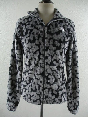 Chaqueta polar con cremallera completa The North Face S Osito para mujer negra gris estampado de leopardo Foto 1 de 4