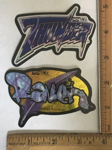 Vintage 1998 Lot 2 WCW NWO Wrestling Vending Prism Decal Sticker Raven Thunder - Picture 1 of 2