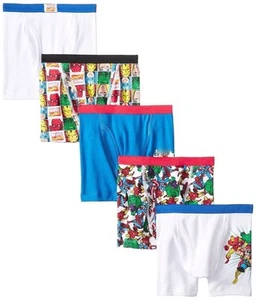 MARVEL COMICS 5-pack Boys Boxer Briefs Briefs Sizes 4, 6, 8 NEW Handcraft - Picture 1 of 3
