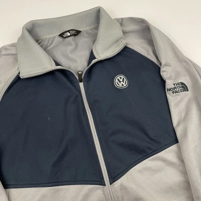 The North Face Volkswagen Track Jacket Men’s XL Full Zip VW Dealership Gray Navy - Image 1 of 4