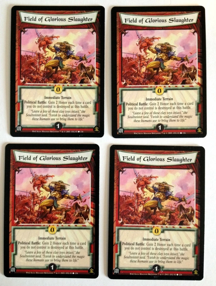 Field of Glorious Slaughter (4) L5R Legend of the Five Rings CCG Winds of Change - Image 1 of 1