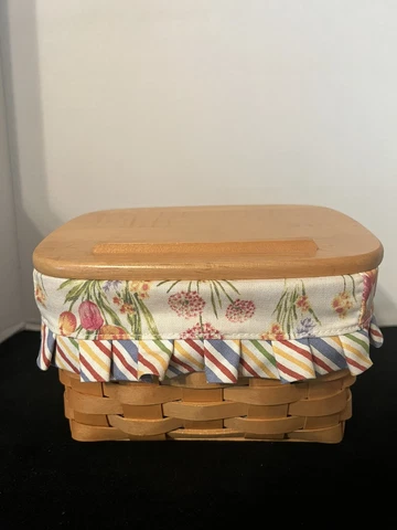 Longaberger 2000 Large Recipe Basket Set - Classic Stain - See Description Cover