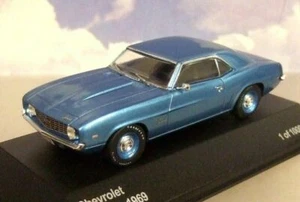 CHEVROLET CAMARO 1969 BLUE WHITEBOX WB287 1/43 METAL LIMITED 1000 PSC USA CAR - Foto 1 di 2