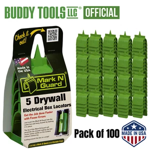 Buddy Tools Mark N Guard Trockenbau Steckdose Marker Werkzeug 100er Pack NEU! - Bild 1 von 8