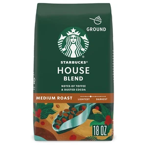 Starbucks Ground Coffee, Medium Roast Coffee, House Blend, 100% Arabica, 1 Bag ( - Picture 1 of 12