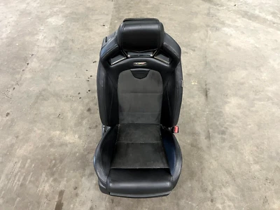 2016 CADILLAC ATS COUPE FRONT RIGHT SIDE RECARO SEAT LEATHER BLACK, OEM LOT3498 Foto 1 de 4