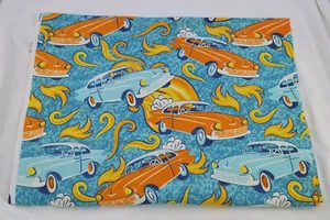 FABULOUS "HOT RODS" FLANNEL- NEW- 84" x 43" - Picture 1 of 1