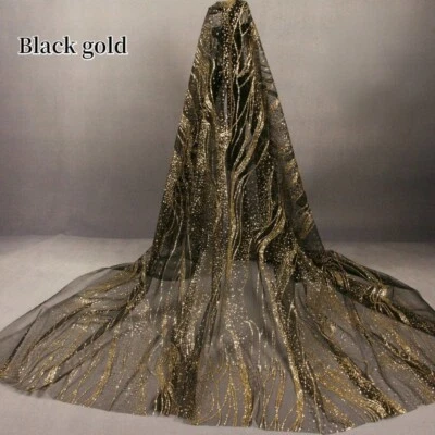 Material de costura de tela de malla de tul bronceado brillante para vestido de novia 100X150 cm Foto 1 de 4