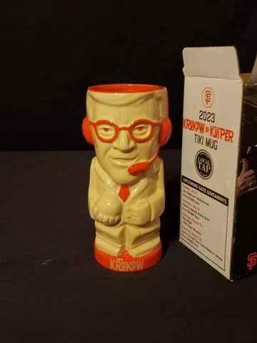 New in Box San Francisco Giants 2023 Mike Krukow Tiki Mug 6/25/23 Home Game Cover
