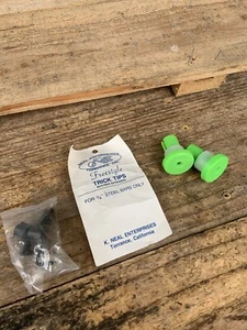 Old School 80’s K Neal Green Apple BMX Bar Plugs/Tips-7/8 Steel Bars Only - Picture 1 of 4