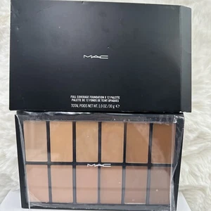 Mac Cosmetics Full Coverage Foundation x 12 Palette 1.0 oz / 30 g -NIB Authentic - Picture 1 of 4