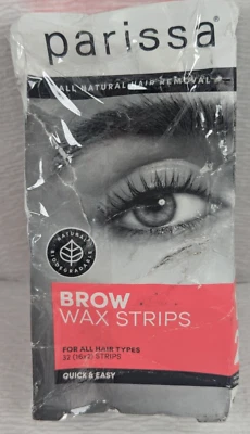 Parissa - Tiras de cera de cejas depilación totalmente naturales para todo tipo de cabello - 32 unidades Foto 1 de 4