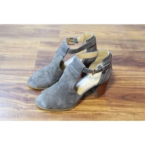 Jack Rogers Gray Taupe Suede Peep toe Open Booties Size 7.5 - Picture 1 of 9