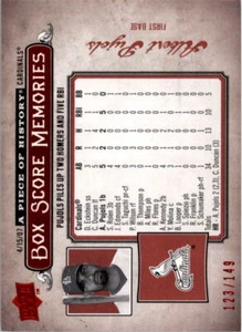 UD A Piece of History 2008 Box Score Memories Red #BSM49 Albert Pujols/149 casi nuevo-como nuevo - Imagen 1 de 1