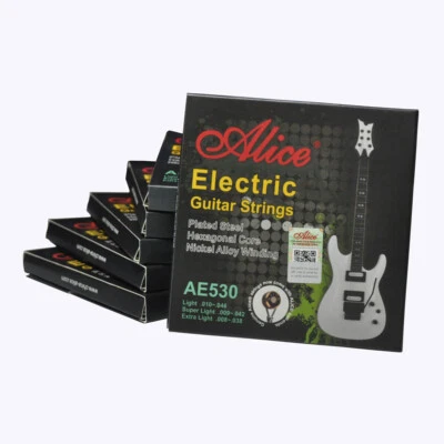6Sets Alice Electric Guitar Strings Hexagonal Core Nickel Alloy Wound AE530L 010 - Image 1 of 4