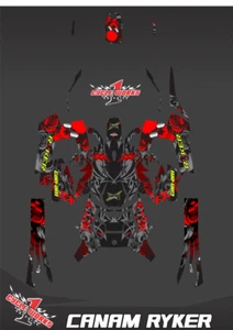 Can-Am Ryker 2019 - 2021 Full Body DECAL Graphic Sticker Decal SKULLS - Picture 1 of 1