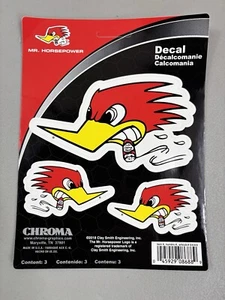 Mr Horsepower Angry Woodpecker Decal 3 Stickers Clay Smith Cams Classic Racing - Bild 1 von 3