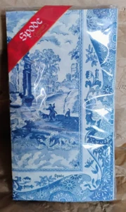 HTF Blue Italia Dinner Beverage 3 Ply Spode Napkin Guest Towel Package - Picture 1 of 3