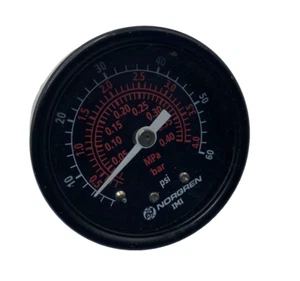 Norgren 0-60 PSI Air Pressure Regulator Gauge NPT Male Rear Out - Picture 1 of 4