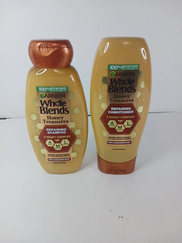 Garnier Whole Blends Repairing Shampoo & Conditioner Honey Treasures |