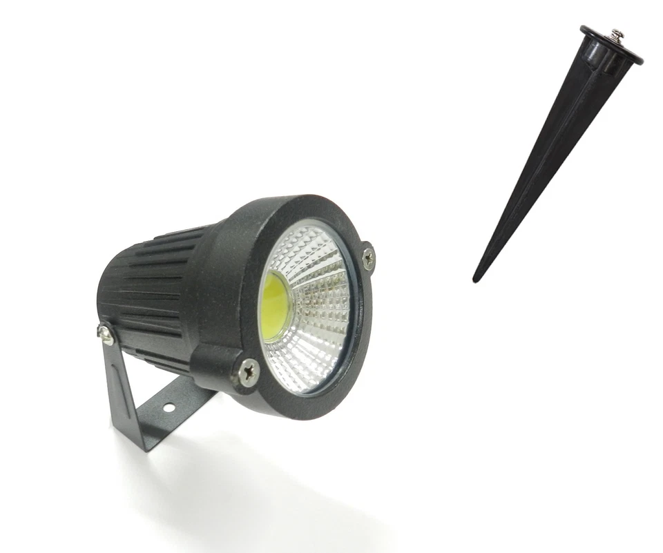 FARETTO FARO COB LED GIARDINO 3W 5W PICCHETTO LUCE FREDDA CALDA VERDE BLU IP65 - Immagine 1 di 1