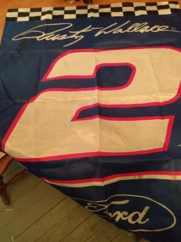 2 Vintage Rusty Wallace Flags Cover