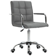 Vinsetto Mid Back Home Office Chair Swivel Computer Chair, Grey, Refurbished