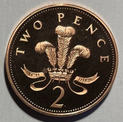 Great Britain 2 Pence 1999 - Ostrich Feathers - Proof - Image 1 of 4