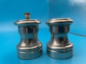 Vintage Eales 1779 Pewter Salt Shaker and Pepper Mill Made in Italy - Picture 1 of 6