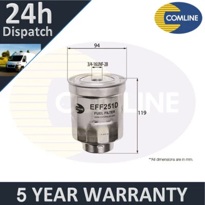 Fits Toyota Auris Avensis Dyna Corolla Verso Honda CR-V Comline Fuel Filter - Image 1 of 2